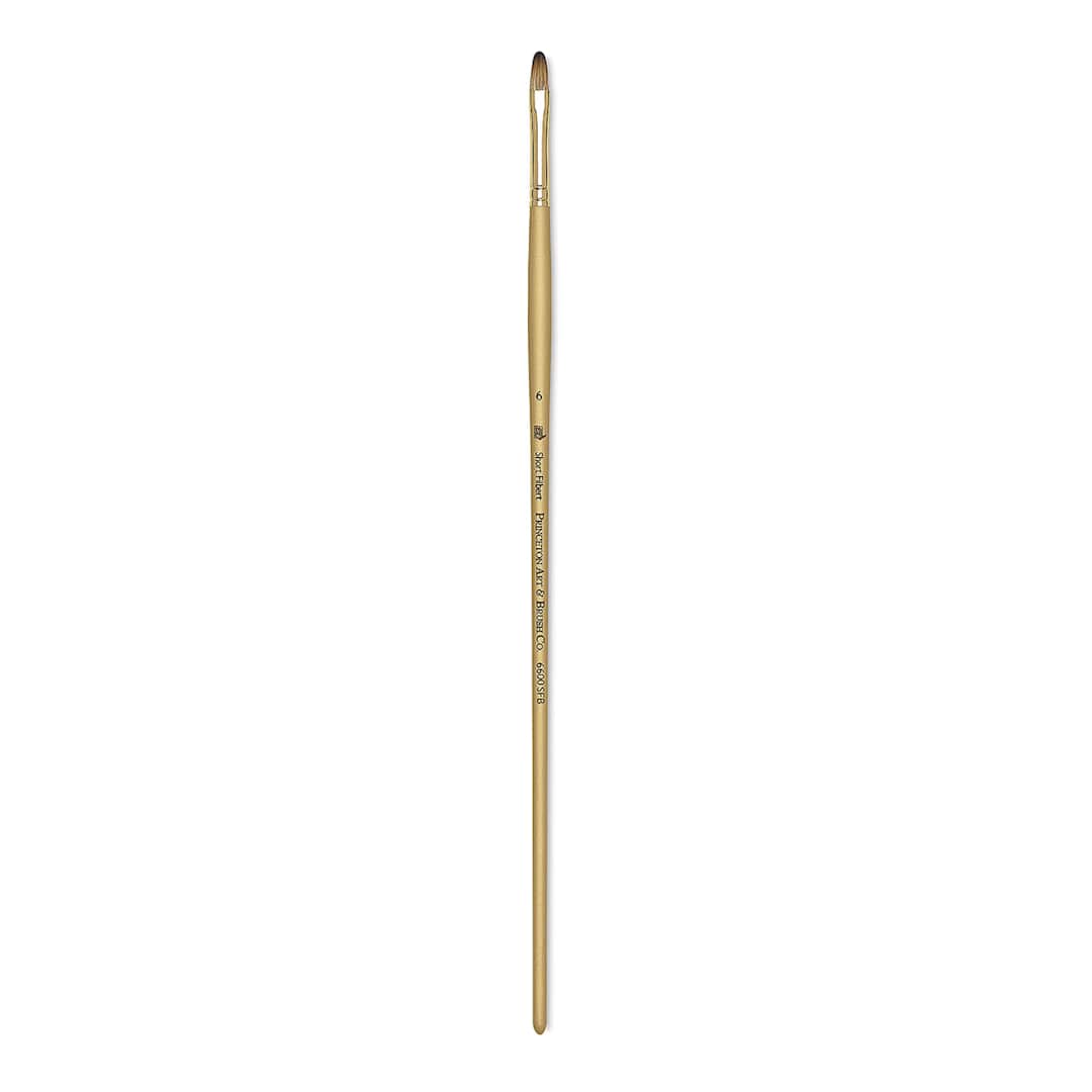 Open in modal - Princeton Synthetic Mongoose Brush - Short Filbert, Long Handle, Size 6