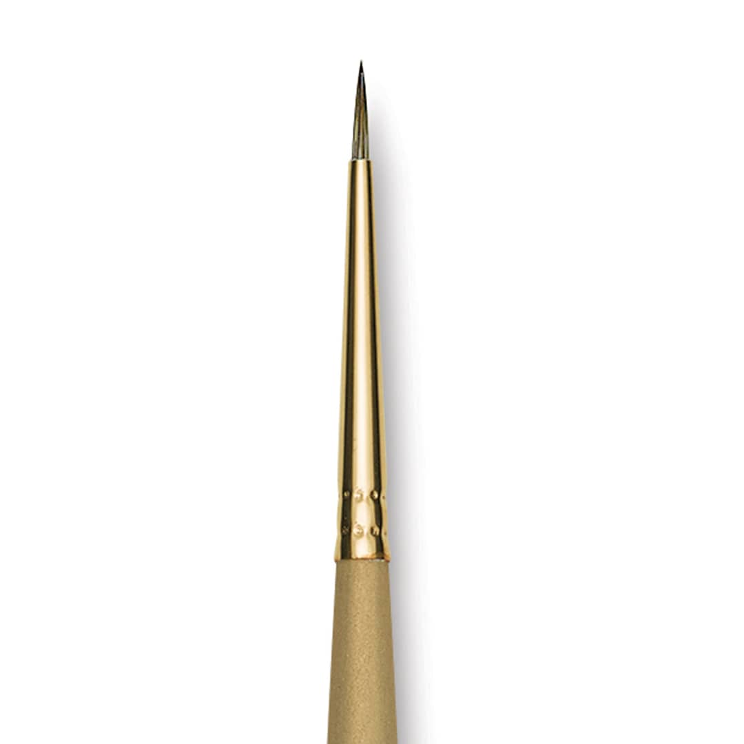 Open in modal - Princeton Synthetic Mongoose Brush - Round, Long Handle, Size 0 close up