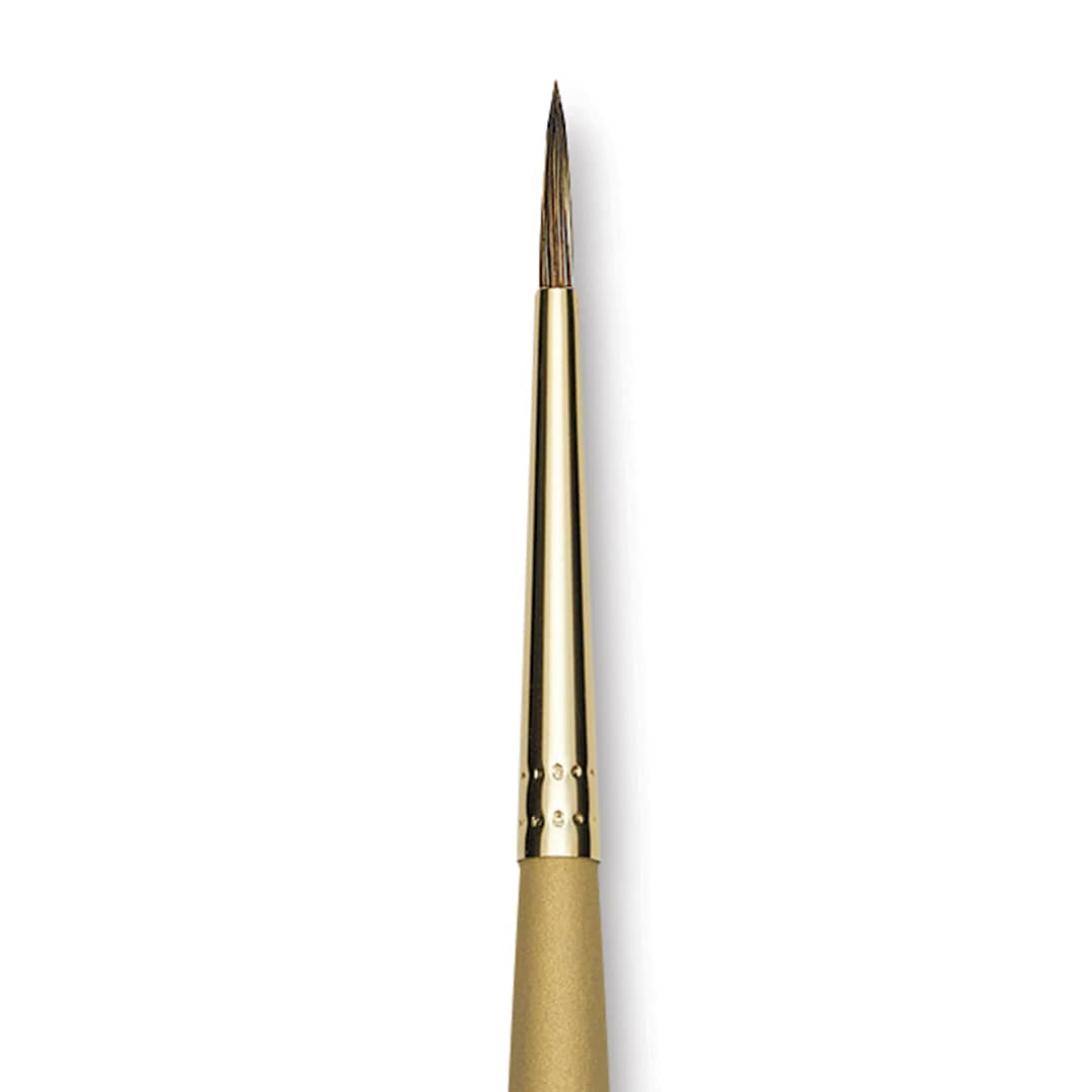 Open in modal - Princeton Synthetic Mongoose Brush - Round, Long Handle, Size 2 close up