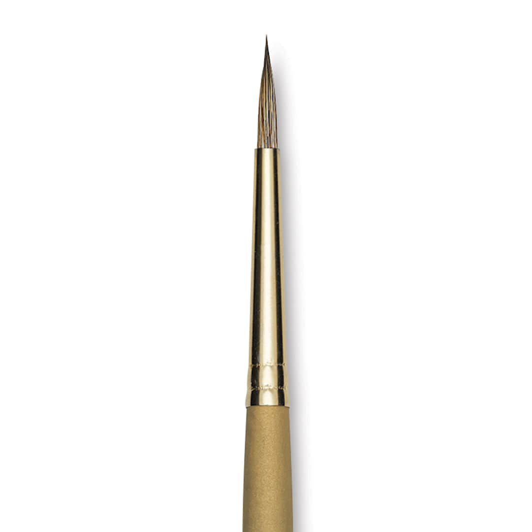 Open in modal - Princeton Synthetic Mongoose Brush - Round, Long Handle, Size 4 close up