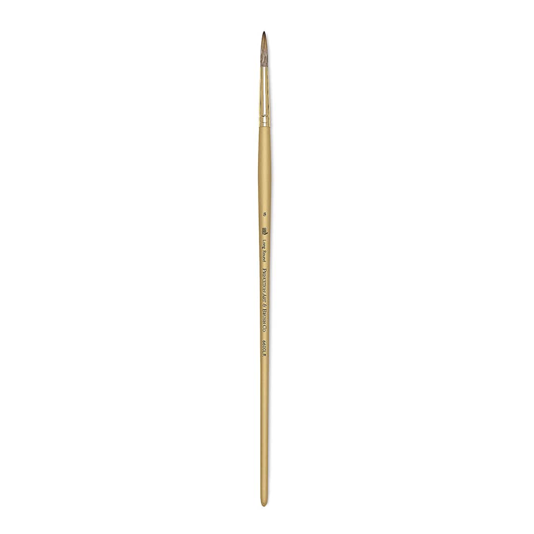 Open in modal - Princeton Synthetic Mongoose Brush - Long Round, Long Handle, Size 8