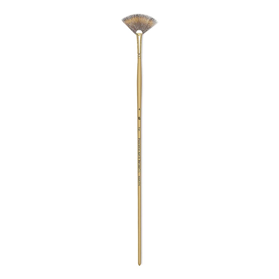 Open in modal - Princeton Synthetic Mongoose Brush - Fan, Long Handle, Size 4