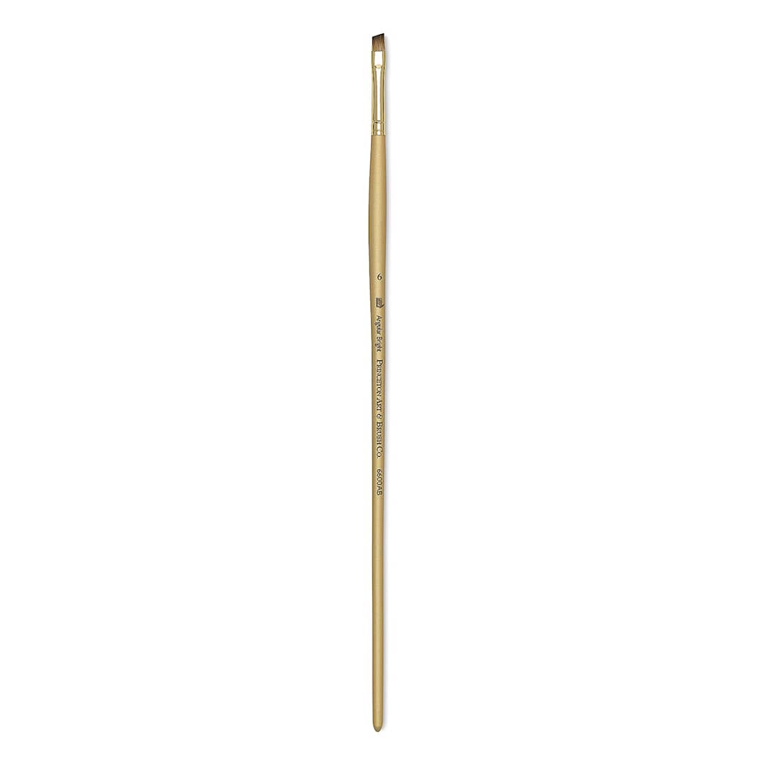 Open in modal - Princeton Synthetic Mongoose Brush - Angle Bright, Long Handle, Size 6