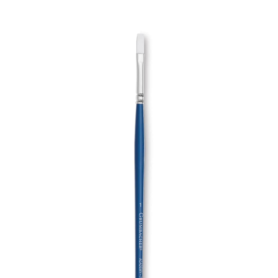 Open in modal - Grumbacher Academy Oil and Acrylic Brush - Flat, Size 1
