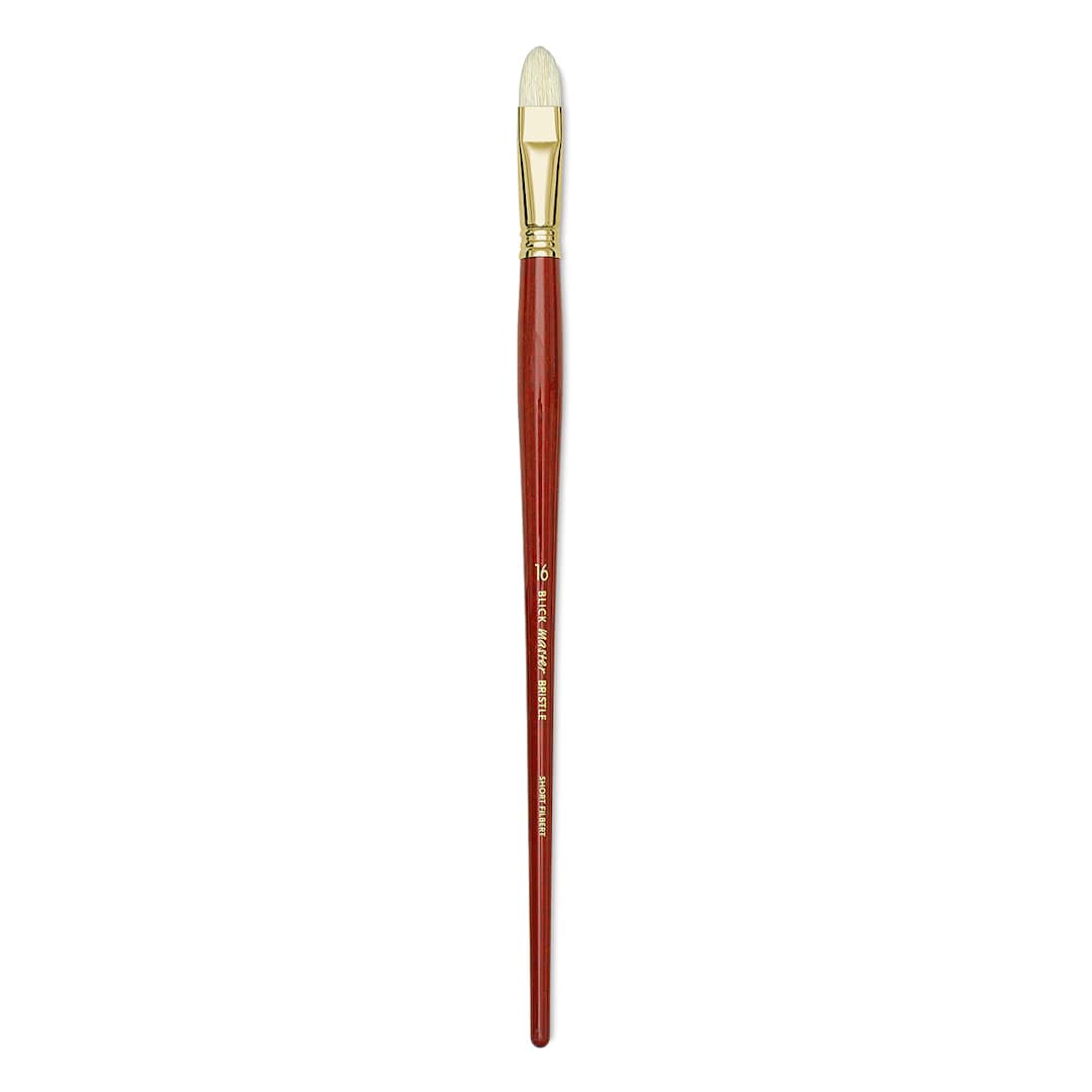 Open in modal - Blick Master Bristle Brush - Short Filbert, Long Handle, Size 16