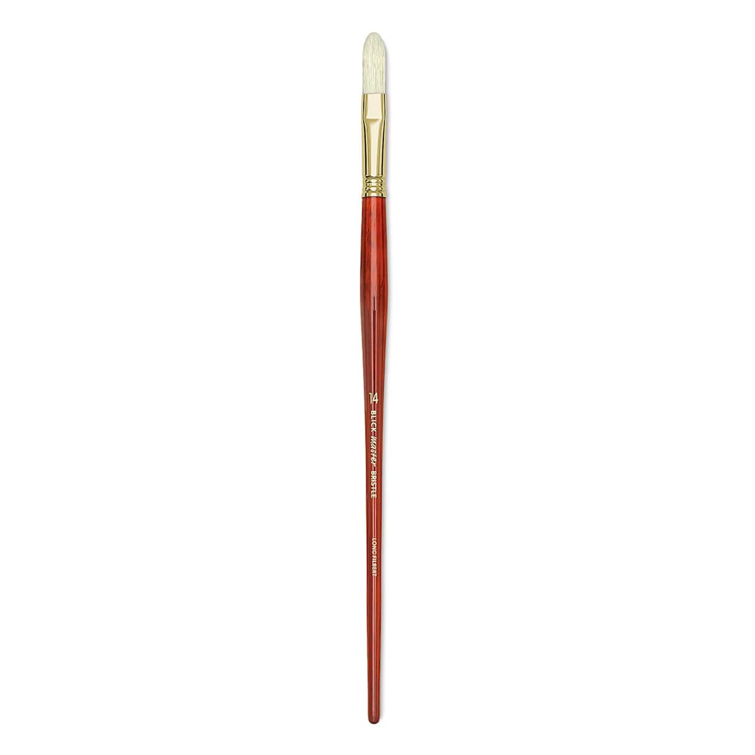 Open in modal - Blick Master Bristle Brush - Long Filbert, Long Handle, Size 14