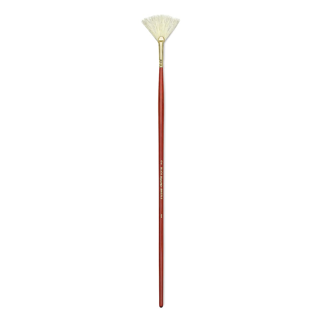 Open in modal - Blick Master Bristle Brush - Fan, Long Handle, Size 2