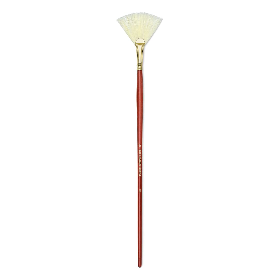 Open in modal - Blick Master Bristle Brushes - Single Fan brush shown upright