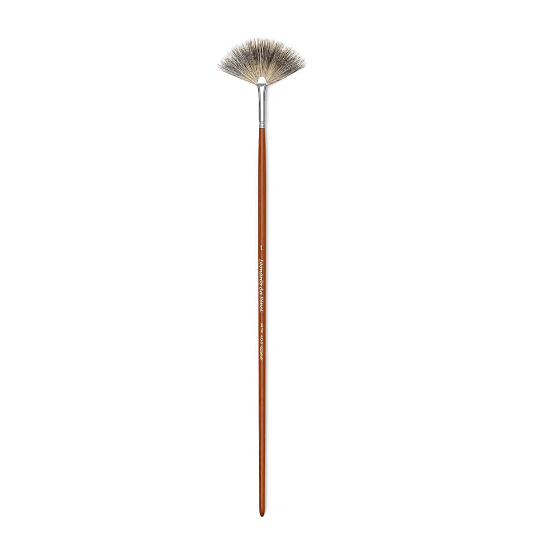 Open in modal - Da Vinci Pure Badger Brush - Fan Blender, Long Handle, Size 1
