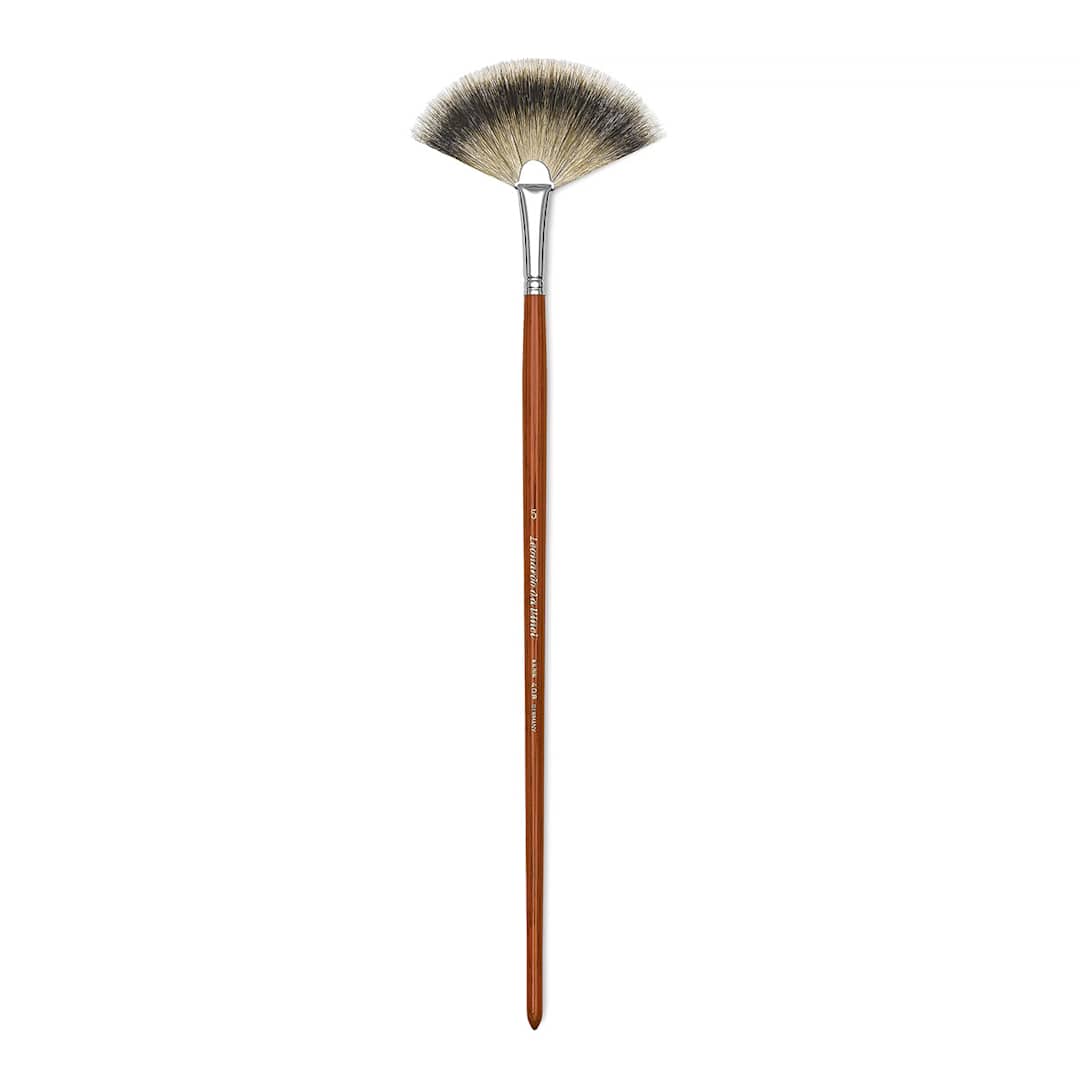 Open in modal - Da Vinci Pure Badger Brush - Fan Blender, Long Handle, Size 5