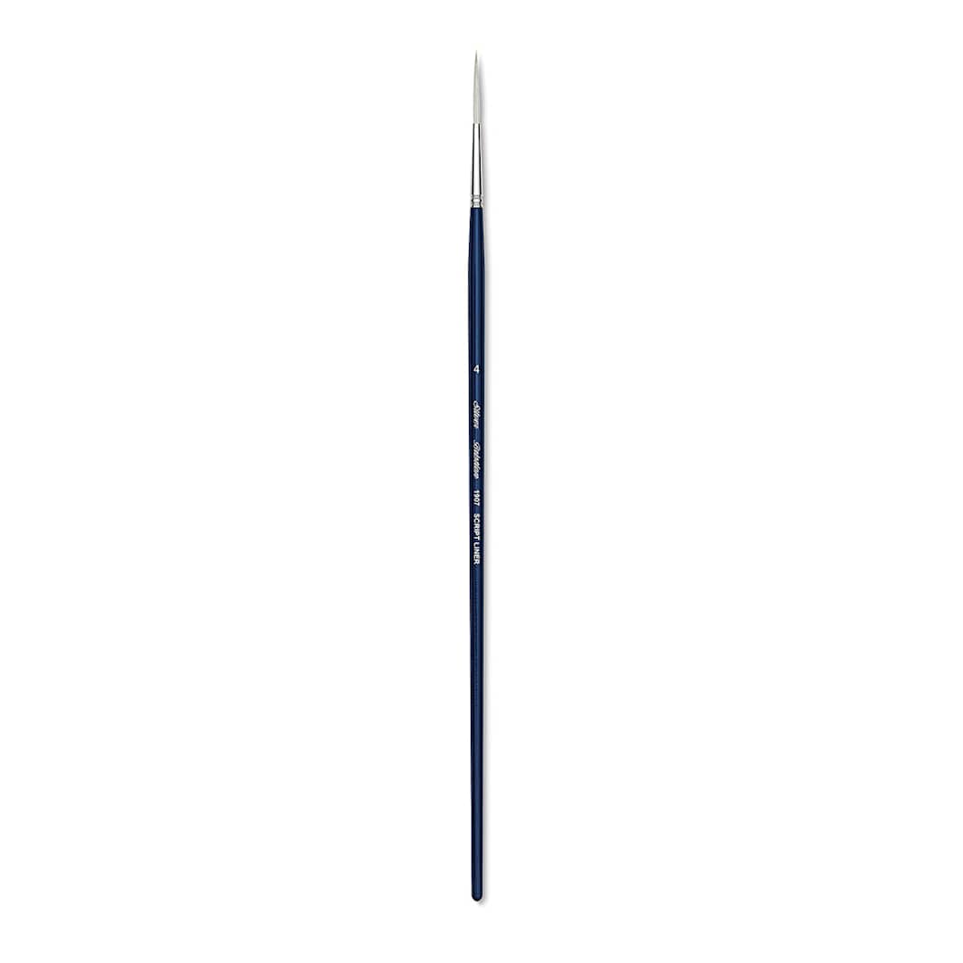 Open in modal - Silver Brush Bristlon Stiff White Synthetic Brush - Script Liner, Size 4