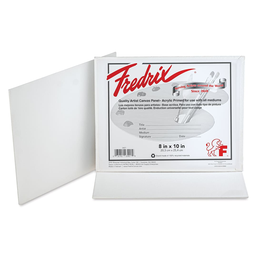 Open in modal - Fredrix Artist Series Standard Canvas Panels - 8" x 10", Pkg of 3