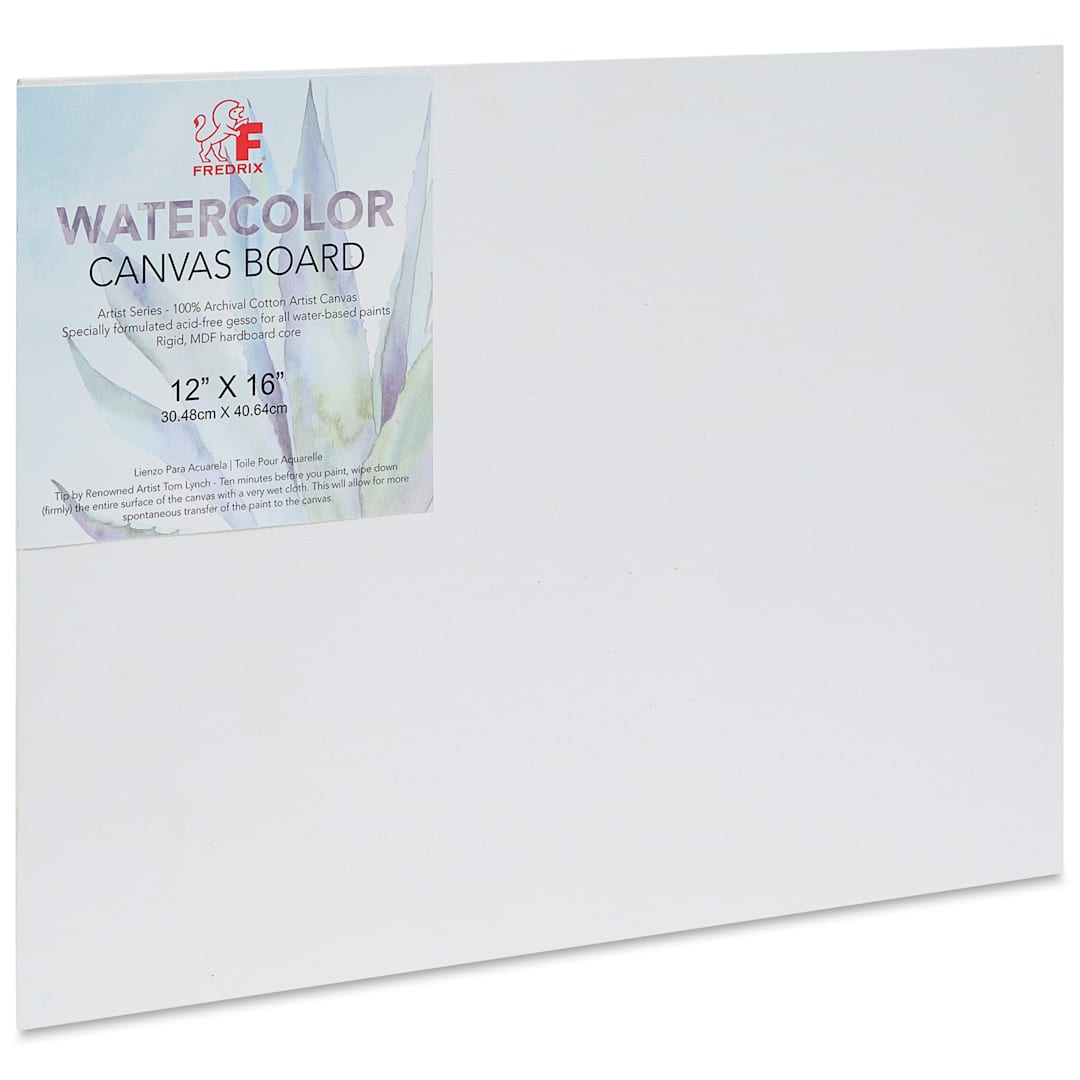 Open in modal - Fredrix Archival Watercolor Canvas Board - 12" x 16"