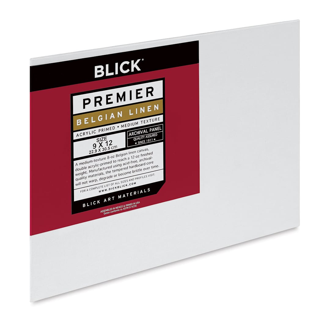 Open in modal - Blick Belgian Linen Archival Panel - 9" x 12", Acrylic-primed