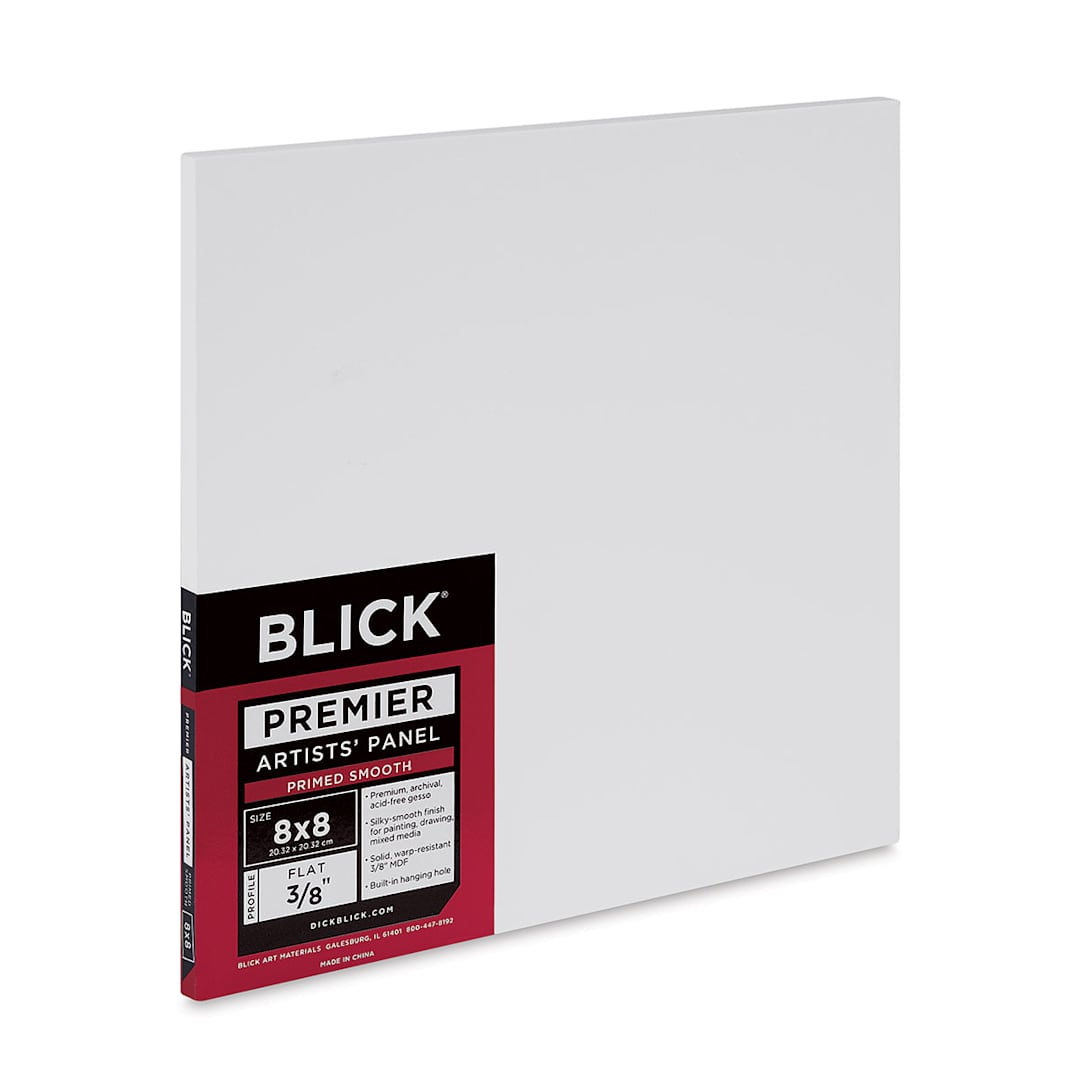Open in modal - Blick Premier Artists' Panel - Flat, 3/8", 8" x 8" side view