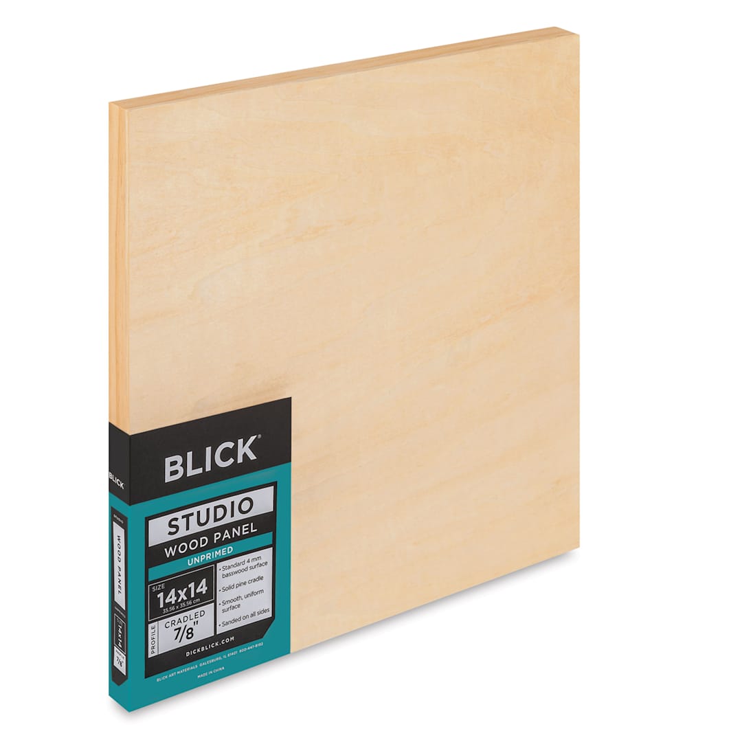 Open in modal - Blick Studio Artists' Wood Panel - Flat Cradle, 14" x 14", 7/8" Cradle