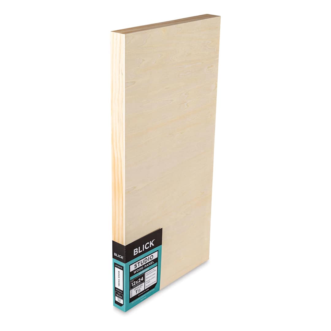 Open in modal - Blick Studio Artists' Wood Panels - Gallery Cradle, 12" x 24", 1-1/2" Cradle