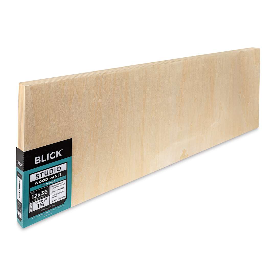 Open in modal - Blick Studio Artists' Wood Panels - Gallery Cradle, 12" x 36", 1-1/2" Cradle
