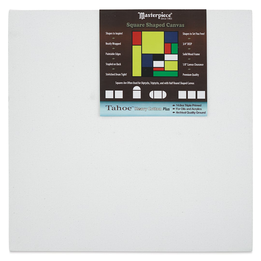 Open in modal - Masterpiece Tahoe Cotton Canvas Shape - Square, 16" x 16" (Front of canvas)