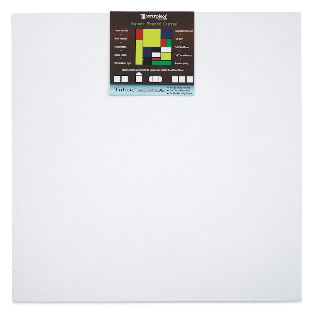 Open in modal - Masterpiece Tahoe Cotton Canvas Shape - Square, 24" x 24" (Front of canvas)