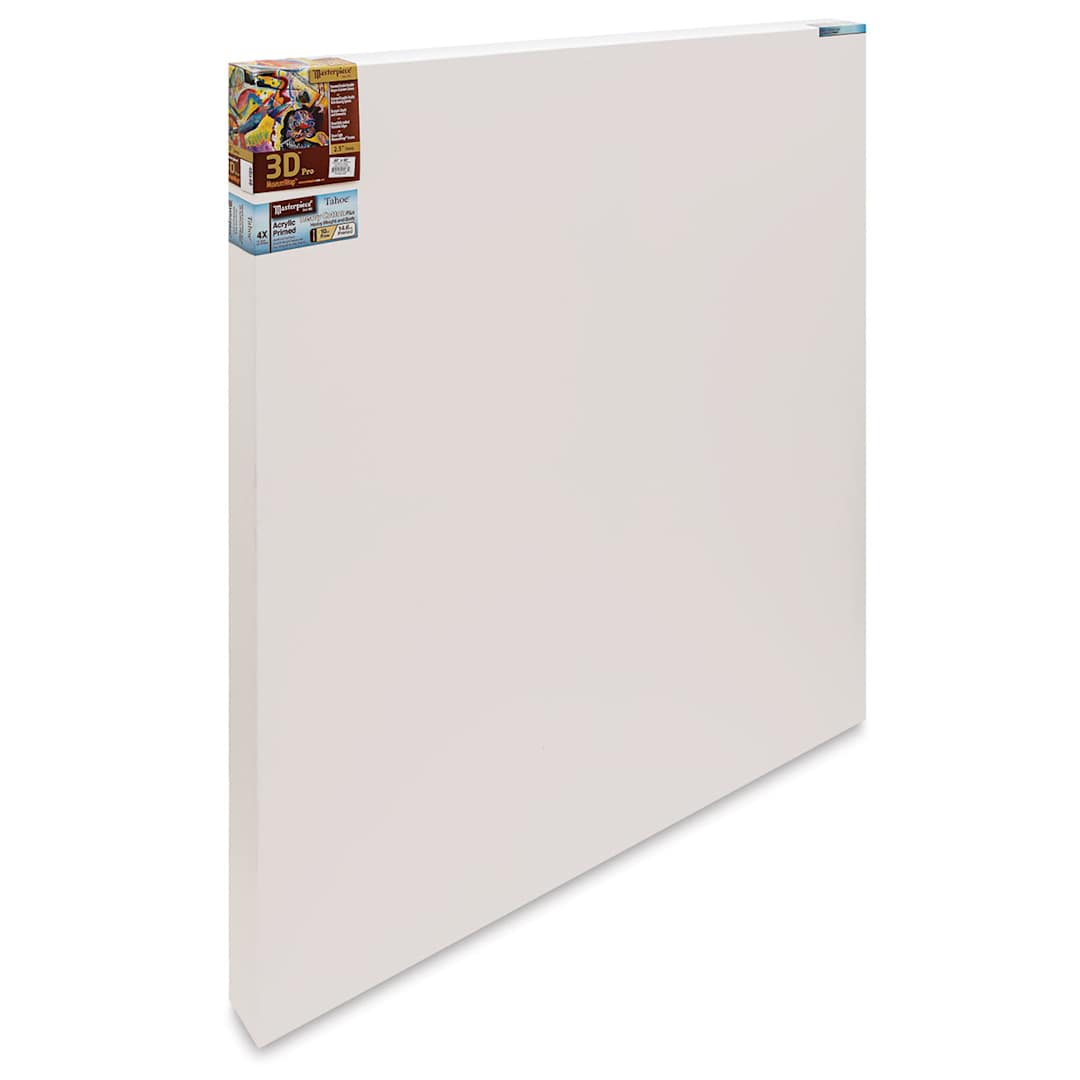 Open in modal - Masterpiece Tahoe Cotton Canvas - 48" x 48", 2-1/2" Profile, Acrylic Primed front side view