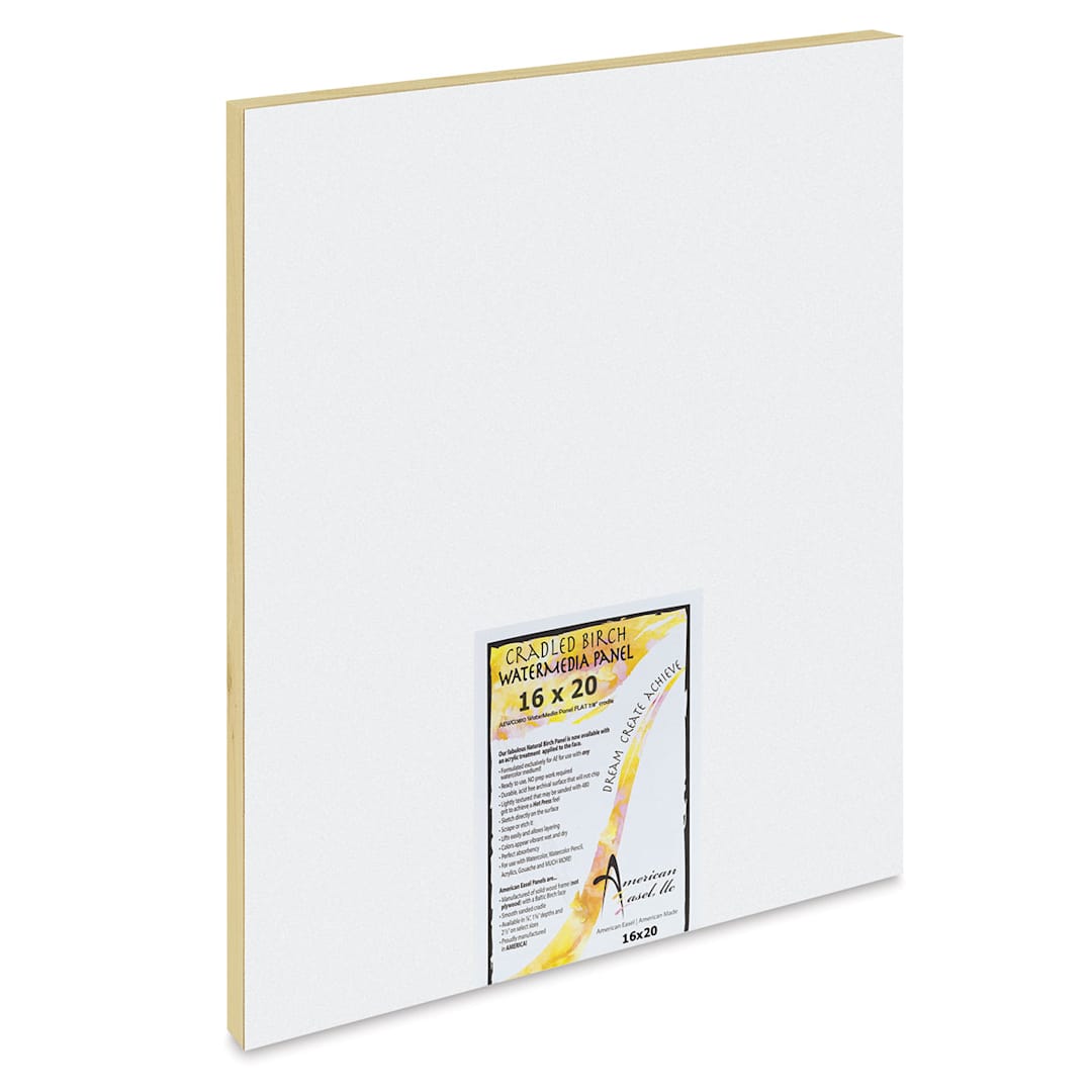 Open in modal - American Easel WaterMedia Panel - 16" x 20", Traditional Profile 7/8"