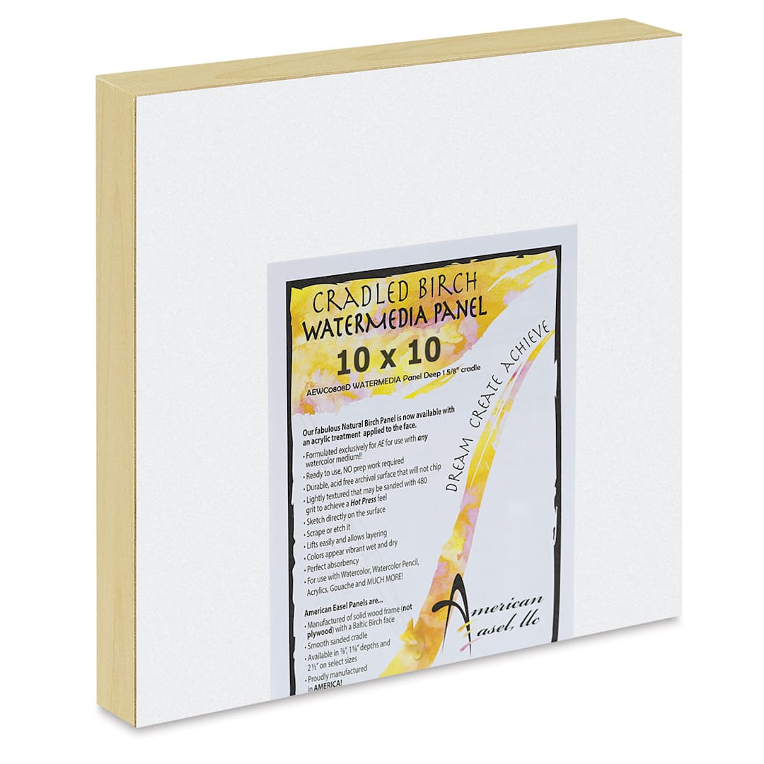Open in modal - American Easel WaterMedia Panel - 10" x 10", Gallery Profile 1-5/8"