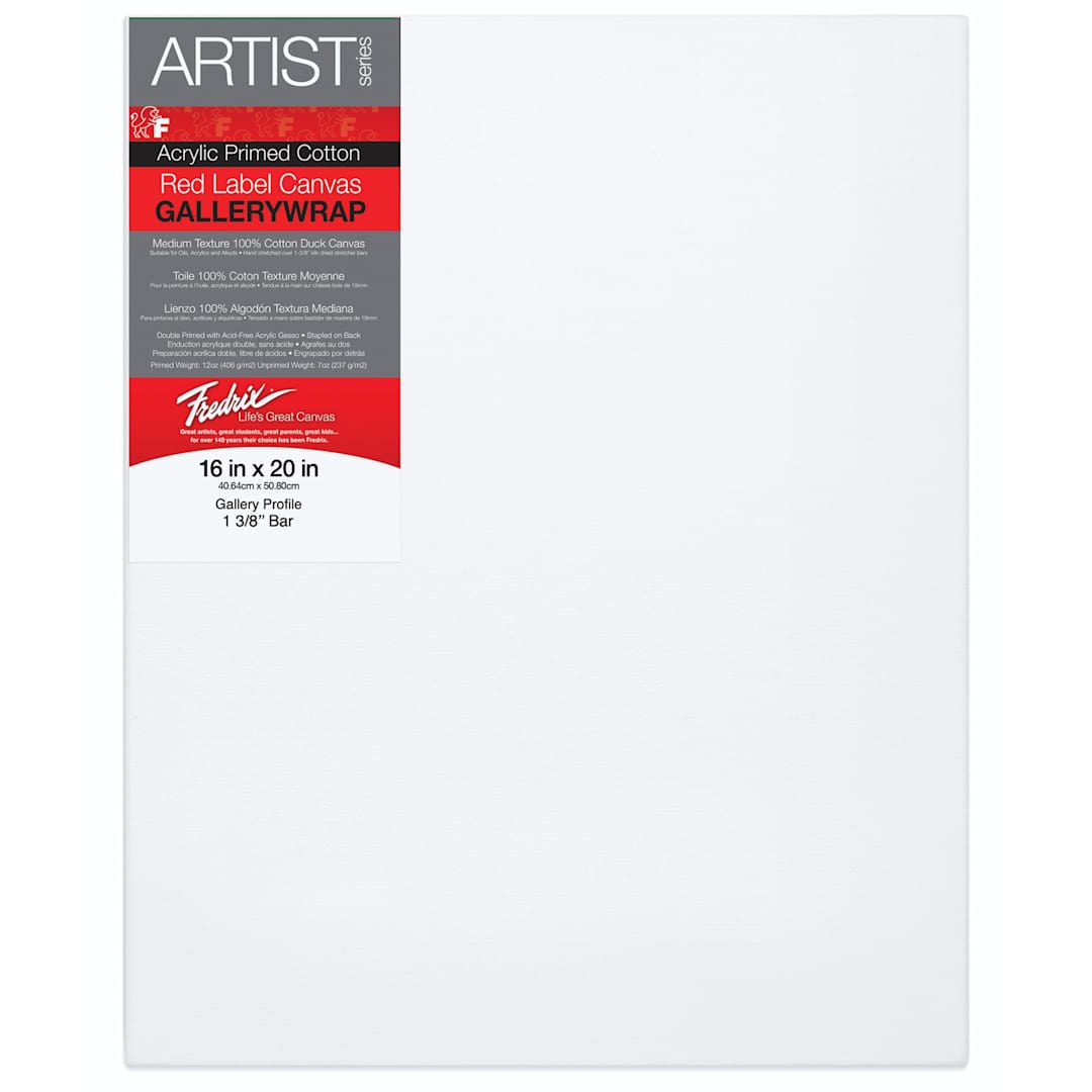 Open in modal - Fredrix Profile Cotton Canvas - 16" x 20", Gallerywrap