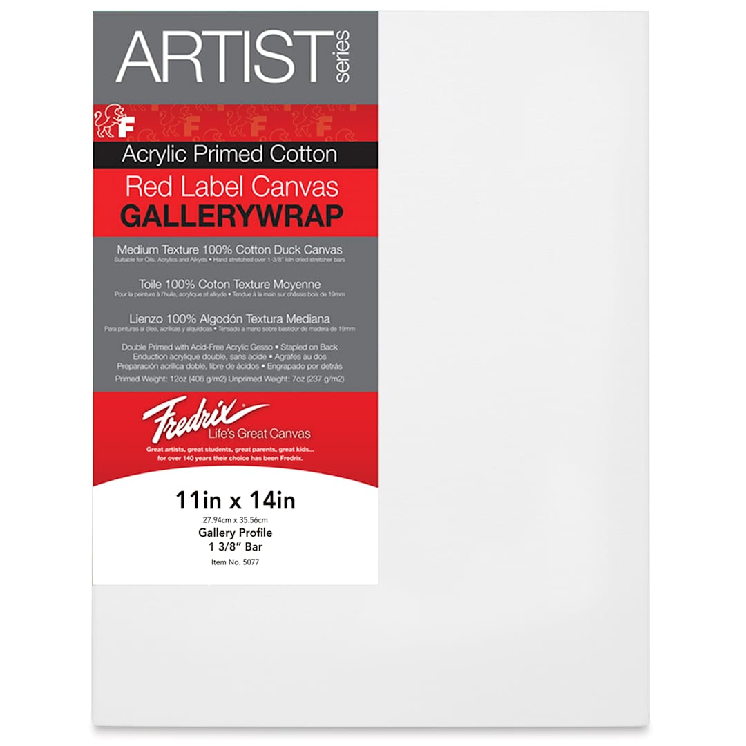 Open in modal - Fredrix Profile Cotton Canvas - 11" x 14", Gallerywrap