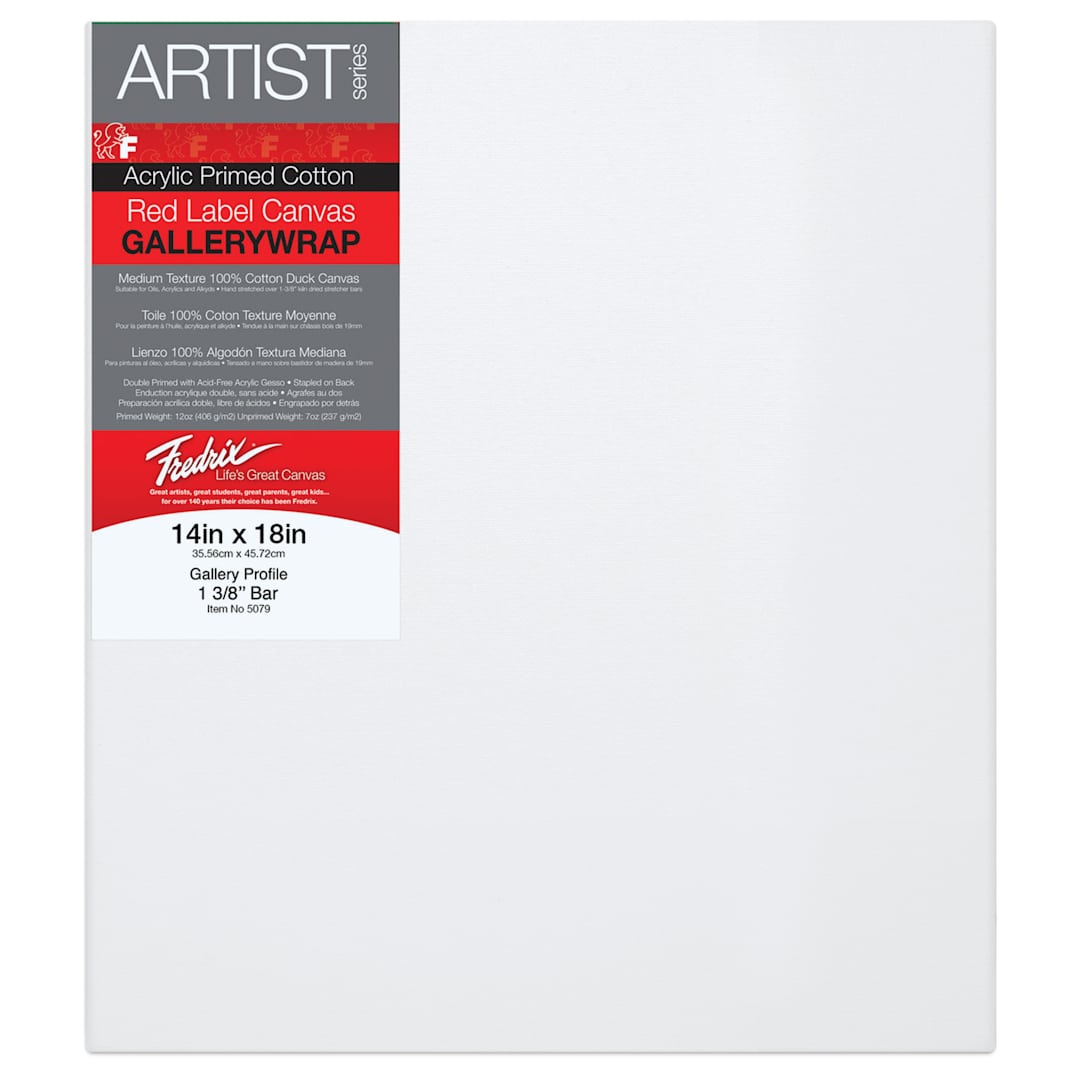 Open in modal - Fredrix Profile Cotton Canvas - 14" x 18", Gallerywrap