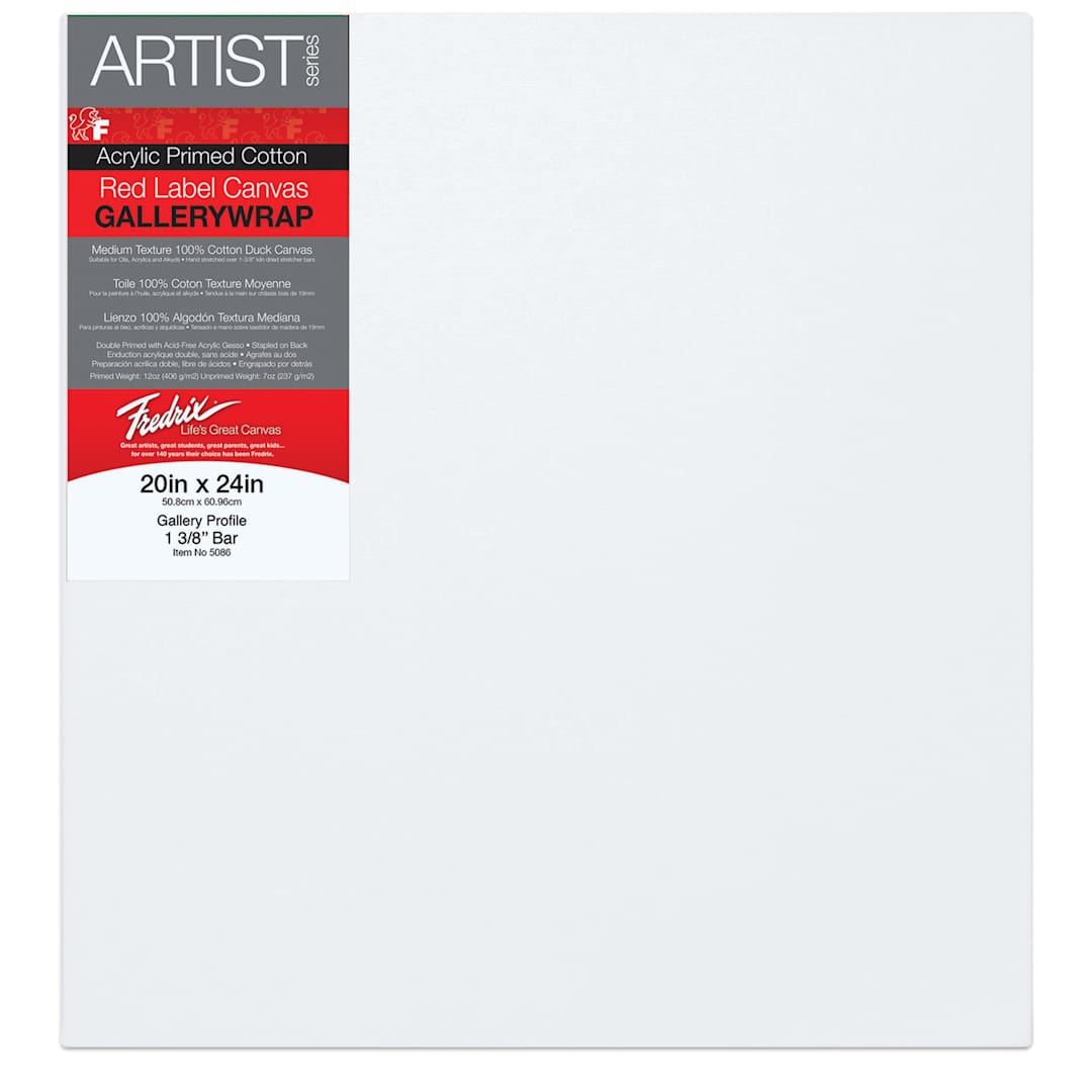 Open in modal - Fredrix Profile Cotton Canvas - 20" x 24", Gallerywrap