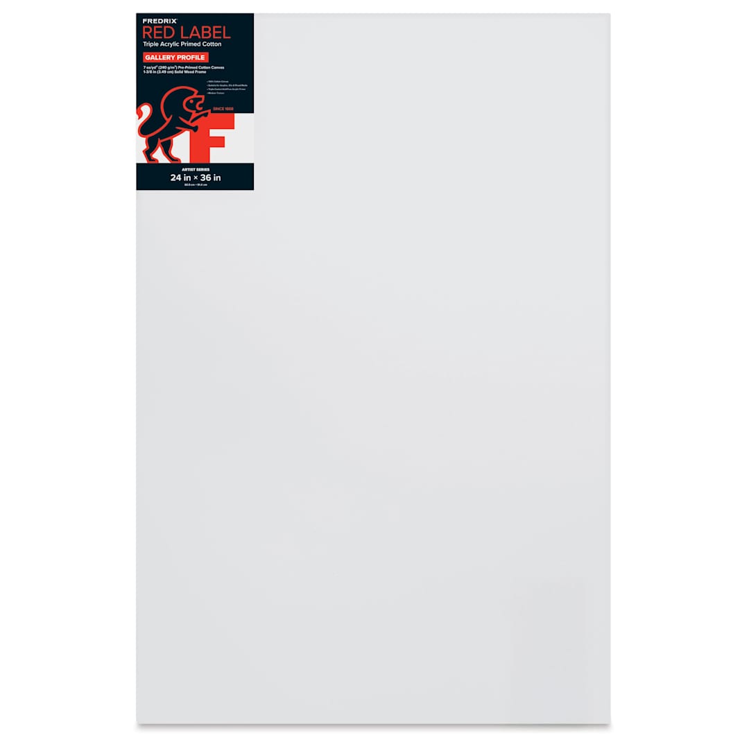 Open in modal - Fredrix Red Label Cotton Canvas - 24" x 36", Gallerywrap