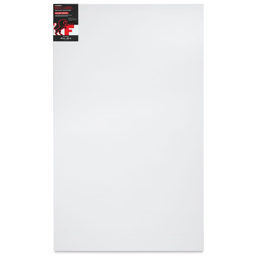 Open in modal - Fredrix Red Label Cotton Canvas - 36" x 60", Gallerywrap, front of packaging