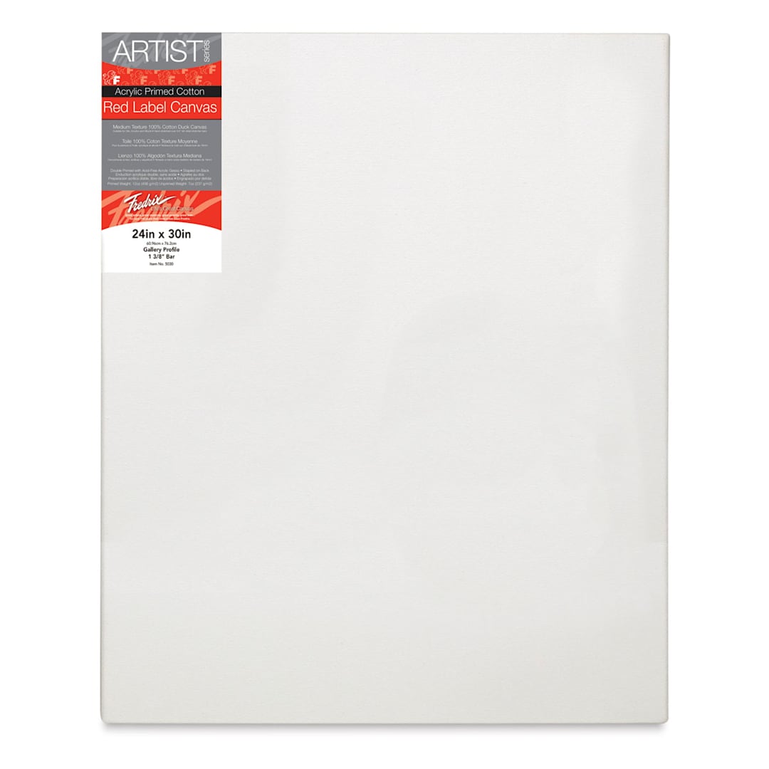 Open in modal - Fredrix Red Label Cotton Canvas - 24" x 30", 3/4" Profile