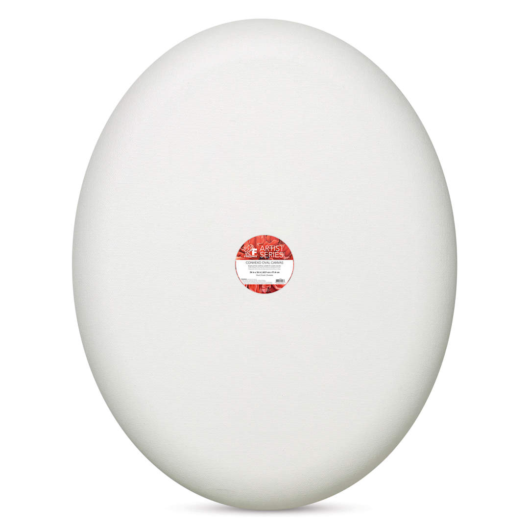Open in modal - Fredrix Convexo Canvas - 24" x 36", Oval, front of canvas