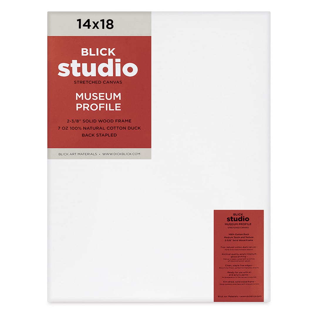 Open in modal - Blick Studio Stretched Cotton Canvas - Museum Profile, 14" x 18" (front)