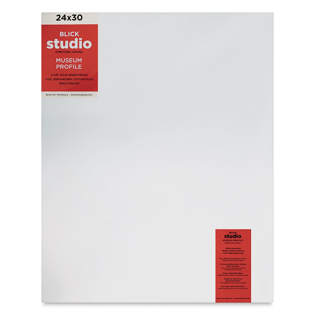 Open in modal - Blick Studio Stretched Cotton Canvas - Museum Profile, 24" x 30" (front)