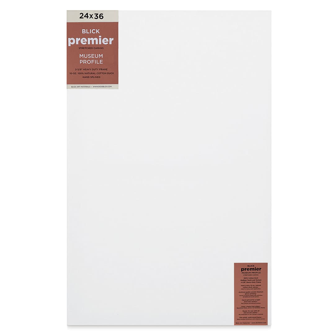 Open in modal - Blick Premier Stretched Cotton Canvas - Museum Profile, Splined, 24" x 36" (front)