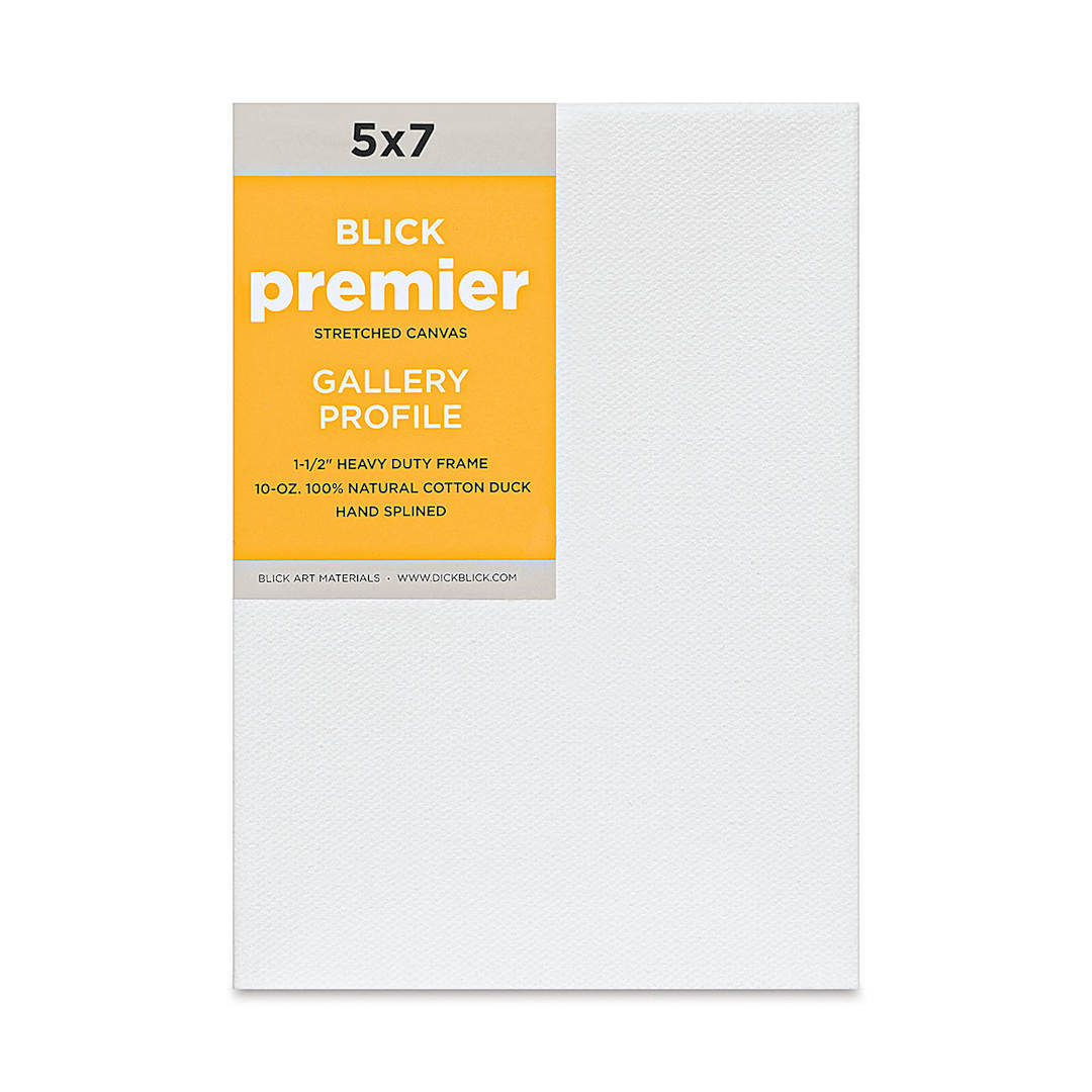 Open in modal - Blick Premier Stretched Cotton Canvas - Gallery Profile, Splined, 5" x 7" (front)