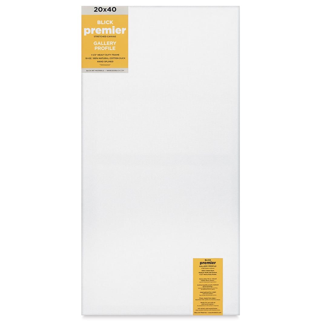 Open in modal - Blick Premier Stretched Cotton Canvas - Gallery Profile, Splined, 20" x 40" (front)