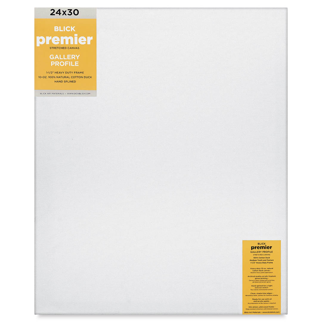 Open in modal - Blick Premier Stretched Cotton Canvas - Gallery Profile, Splined, 24" x 30" (front)