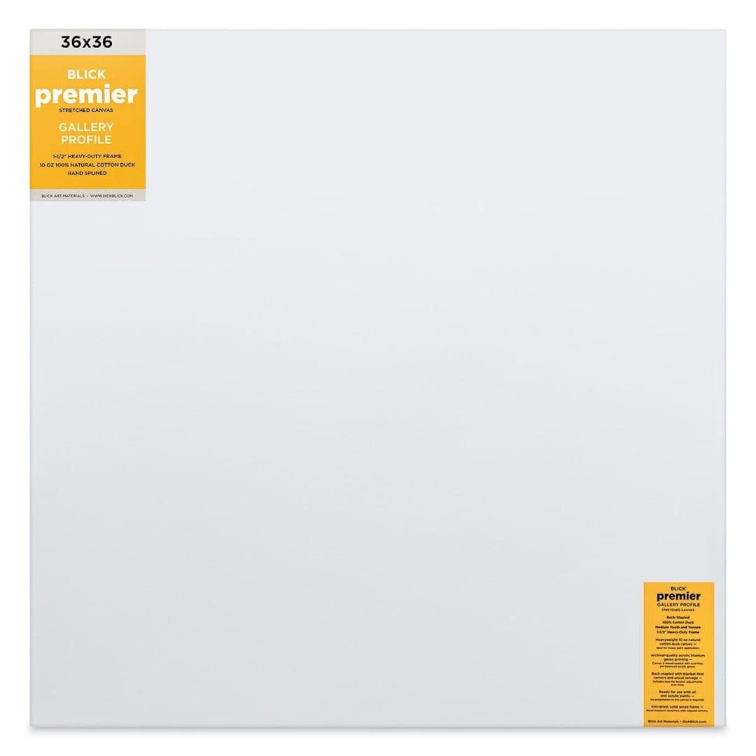 Open in modal - Blick Premier Stretched Cotton Canvas - Gallery Profile, Splined, 36" x 36" (front )