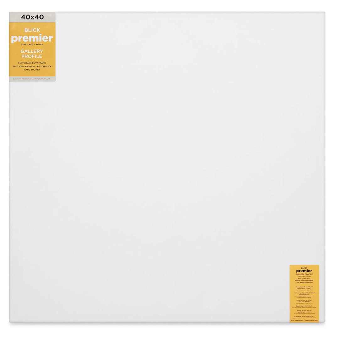 Open in modal - Blick Premier Stretched Cotton Canvas - Gallery Profile, Splined, 40" x 40" (front)