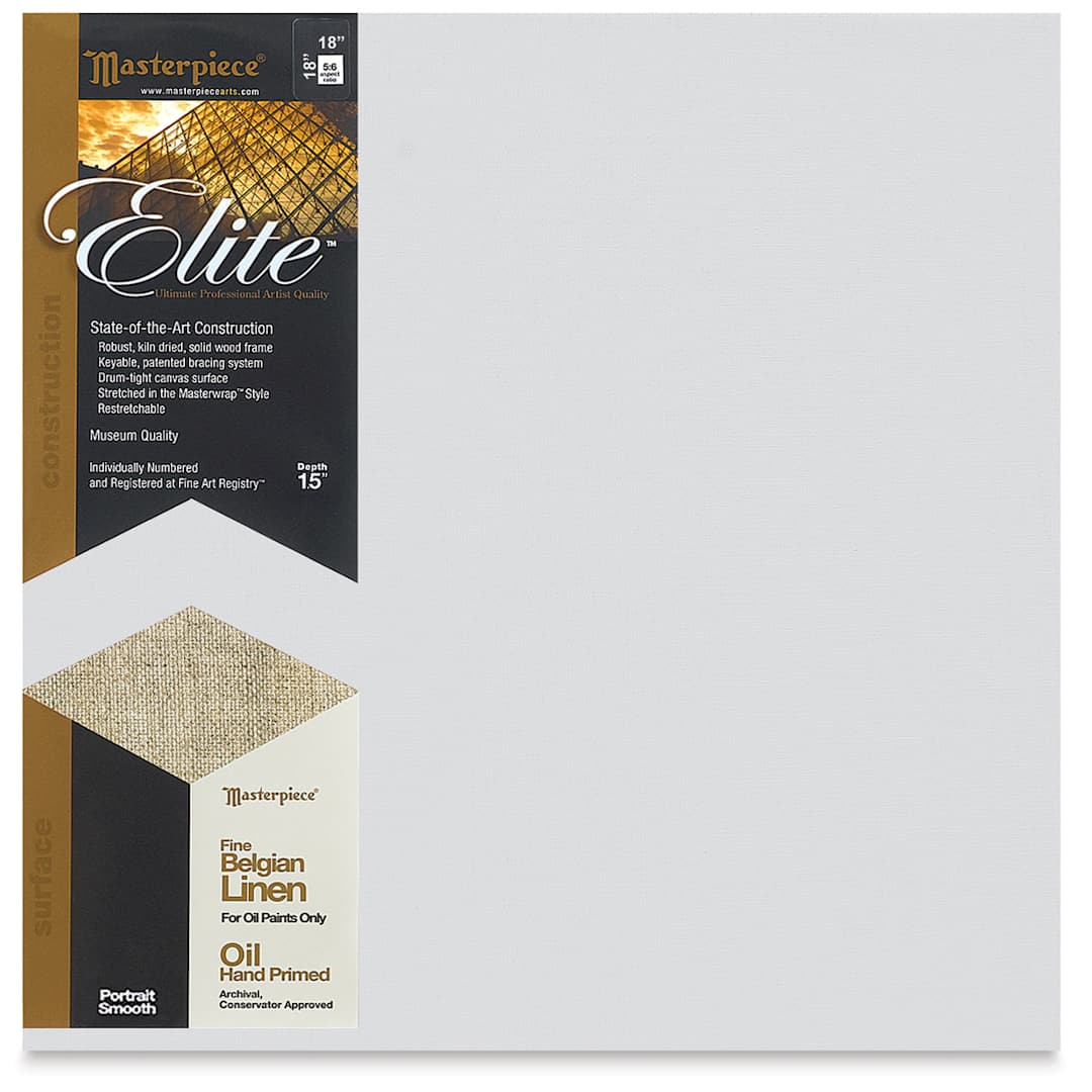 Open in modal - Masterpiece Elite Portrait Smooth Canvas - 18" x 18", Oil Primed