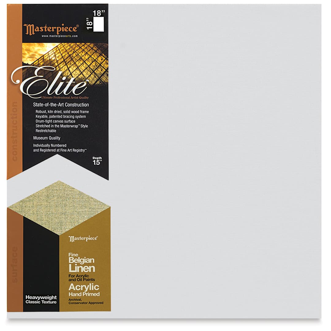 Open in modal - Masterpiece Elite Heavyweight Canvas - 18" x 18", Acrylic Primed