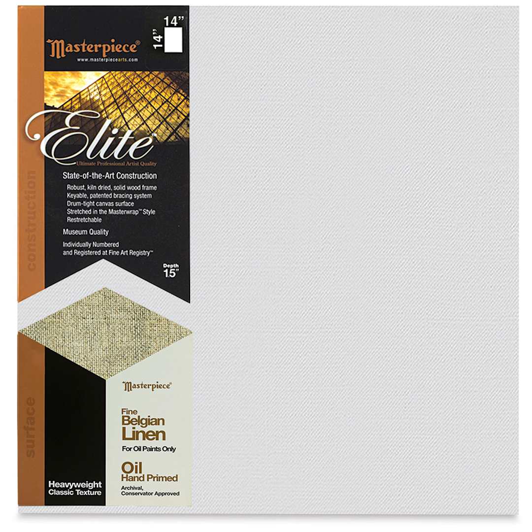 Open in modal - Masterpiece Elite Heavyweight Canvas - 14" x 14", Oil Primed