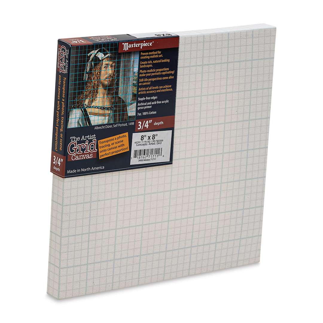 Open in modal - The Artist Grid 3/4" Profile Cotton Canvas - 8" x 8"