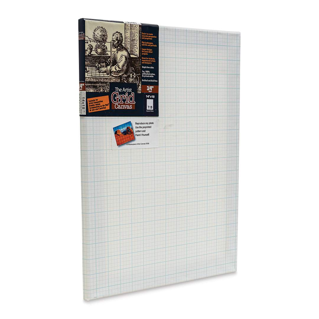 Open in modal - The Artist Grid 3/4" Profile Cotton Canvas - 14" x 18", Artist Grid