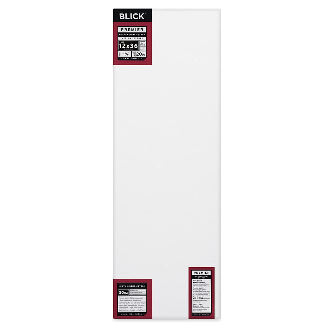 Open in modal - Blick Premier Heavyweight Stretched Cotton Canvas - 12" x 36", 1-3/8" Profile