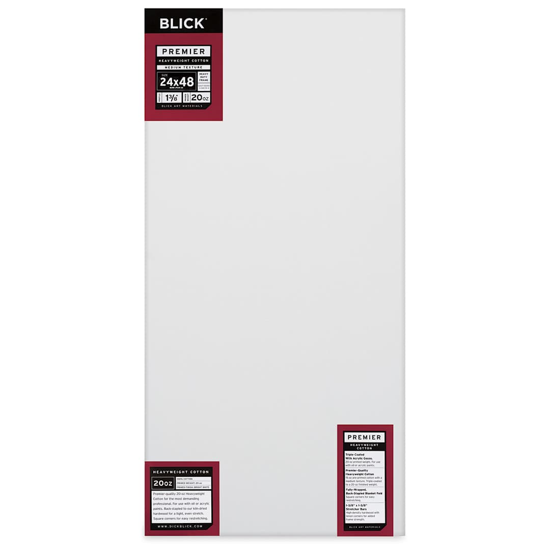 Open in modal - Blick Premier Heavyweight Stretched Cotton Canvas - 24" x 48", 1-3/8" Profile
